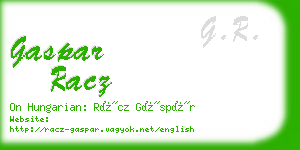 gaspar racz business card